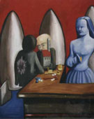 Barconversatie / Bar Conversation (1998)  - Acryl en olieverf op doek 147 x 121 cm  &euro;4.020,-
