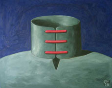 Boord / Collar  - Acryl en olieverf op doek 140 x 210 cm  &euro;5.250,-