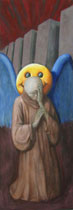 Engel Smile / Angel Smile  - Acryl en olieverf op doek 210 x 80 cm Priv&eacute;collectie 