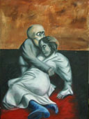 Ivan Grozny / Ivan Grozny  - Acryl en olieverf op doek 180 x 130 cm Priv&eacute;collectie. <br>Vrij naar Repin. 