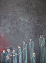Onderwereld / Underworld (2004)  - Acryl en olieverf op doek 210 x 170 cm  &euro;5.700,-