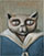 Poes 7 / Cat 7  - Acryl en olieverf op doek 50 x 40 cm Priv&eacute;collectie 