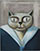 Poes 8 / Cat 8  - Acryl en olieverf op doek 50 x 40 cm Priv&eacute;collectie 