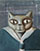 Poes 9 / Cat 9  - Acryl en olieverf op doek 50 x 40 cm Priv&eacute;collectie 