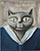 Poes 15 / Cat 15  - Acryl en olieverf op doek 50 x 40 cm Priv&eacute;collectie 