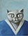 Poes 19 / Cat 19  - Acryl en olieverf op doek 50 x 40 cm Priv&eacute;collectie 