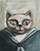 Poes 22 / Cat 22  - Acryl en olieverf op doek 50 x 40 cm Priv&eacute;collectie 