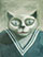 Poes 24 / Cat 24  - Acryl en olieverf op doek 50 x 40 cm Priv&eacute;collectie 